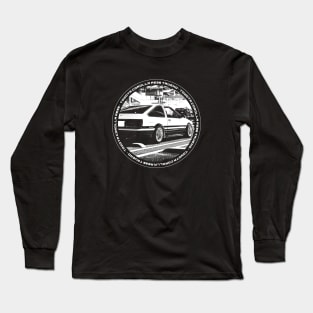 TOYOTA COROLLA AE86 TRUENO Black 'N White 4 (Black Version) Long Sleeve T-Shirt